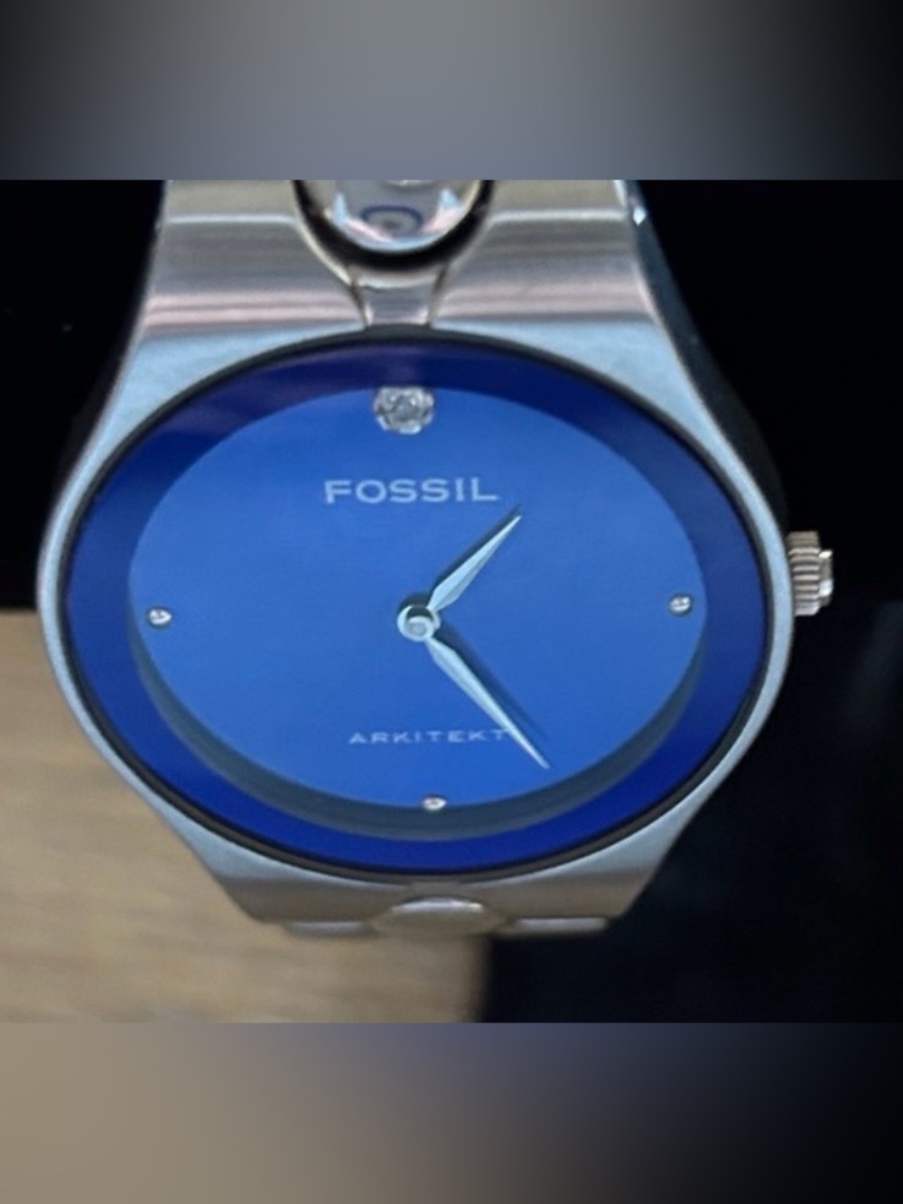 Fossil Arkitekt Men’s Watch FS-2710 Blue Dial Stainless Steel – Working